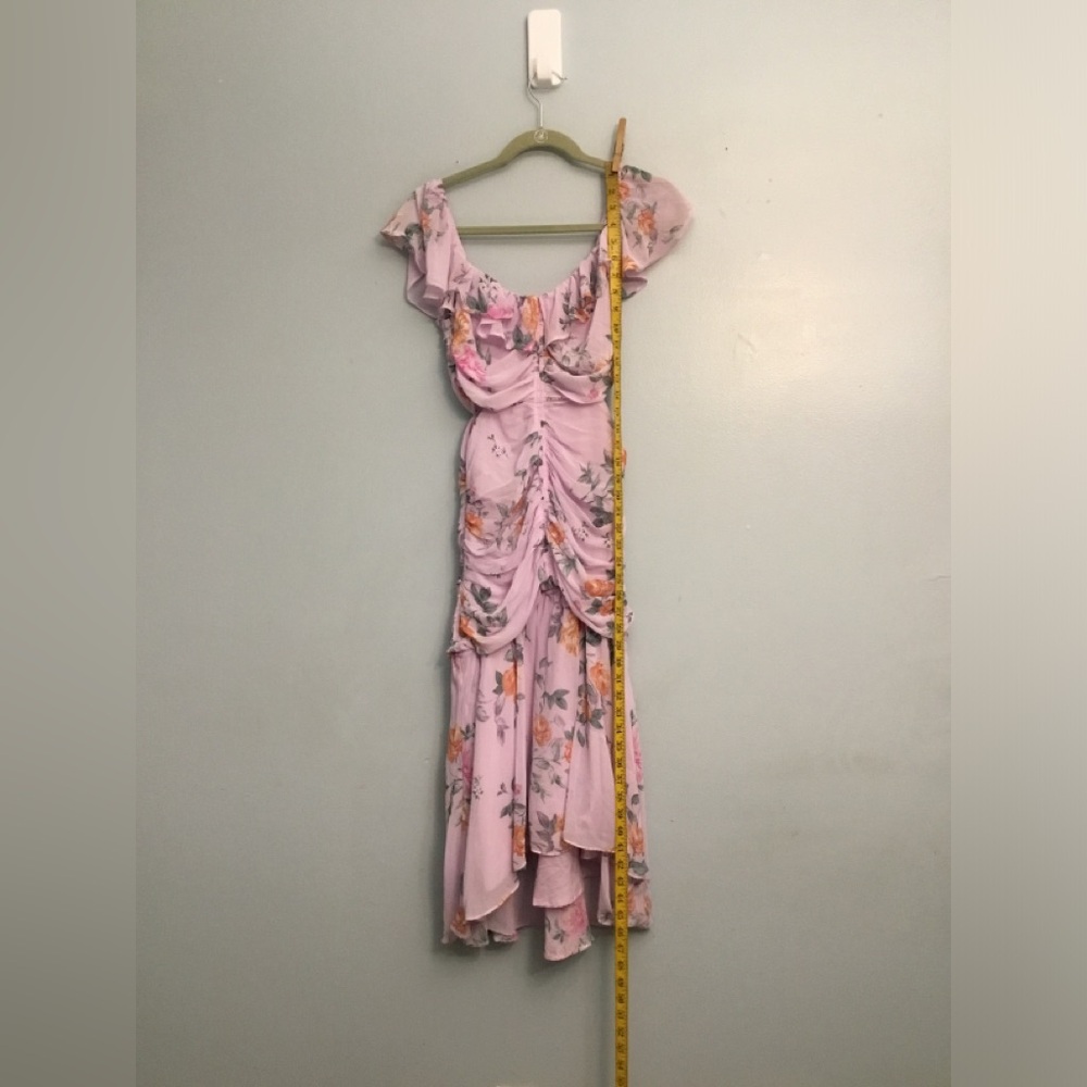 Astr Pink Floral Chiffon Dress - Picture 6 of 14